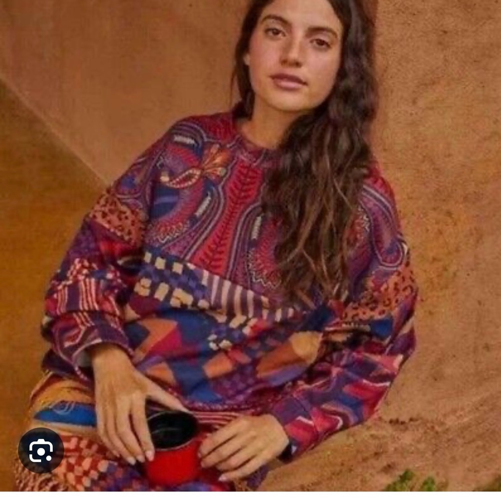 Colorful Patterned Sweater Dress